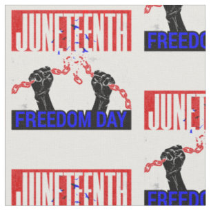 frohes Juneteenth-Freiheit afroamerikanischer Feie Stoff