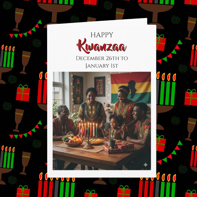 Frohes Kwanzaa - 26. Dezember bis 1. Januar Karte (Von Creator hochgeladen)