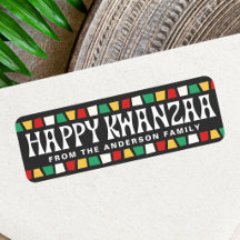 Frohes Kwanzaa Afrikanische Mosaikränder benutzerd