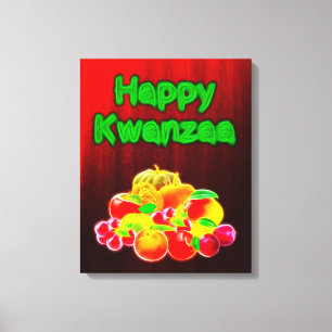Frohes Kwanzaa Erntefest Leinwanddruck