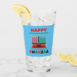 Frohes Kwanzaa Kinara Glas
