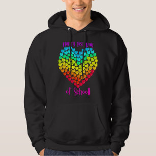 Frohes letztes Schullehrertag Schüler Regenbogen H Hoodie