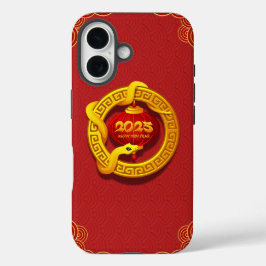 Frohes Lunar-Neujahr 2025, das Jahr der Schlange iPhone 16 Hülle