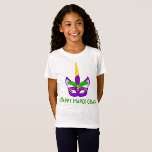 Frohes Mardi Gras  Einhorn Bunt T-Shirt