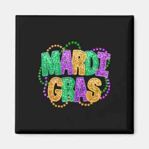 Frohes Mardi Gras Fett Dienstag Karneval Festival Magnet