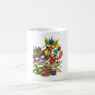 Frohes Mardi Gras Kaffeetasse
