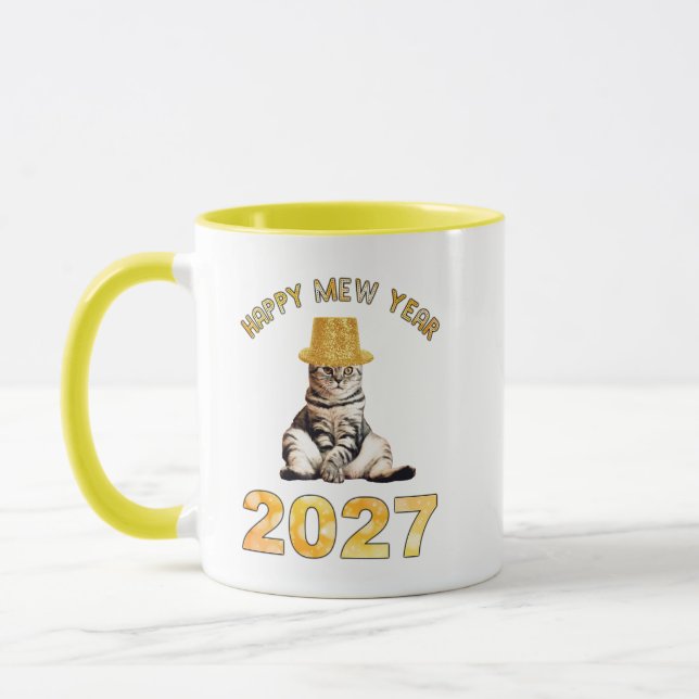 Frohes Mew Jahr 2027 Tasse (Links)