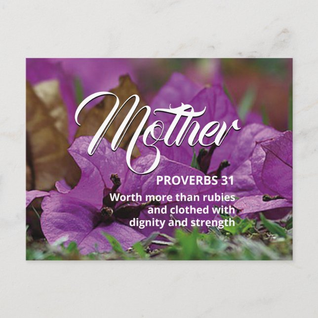 Frohes MuttertagsPROVERBS 31 Postkarte (Vorderseite)