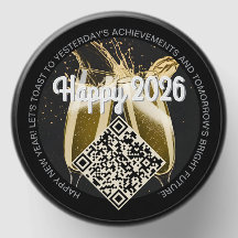 Frohes Neues 2026 QR Champagner Toast • Individuel