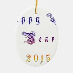 Frohes Neues Jahr 2015 Hakuna Matata wünsche.png Keramik Ornament