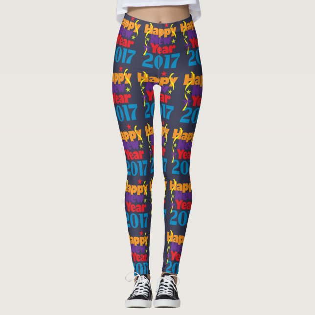 Frohes neues Jahr 2017 Leggings (Vorderseite)