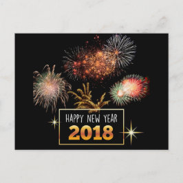 Frohes neues Jahr 2018 Feiertagspostkarte