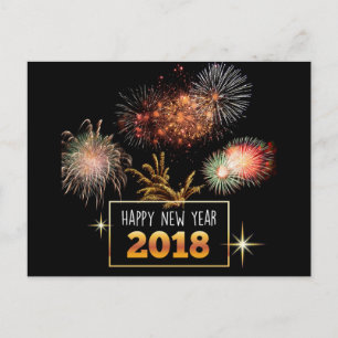 Frohes neues Jahr 2018 Feiertagspostkarte