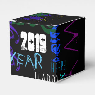 Frohes neues Jahr 2019 Pop Colors Fvor Cube Geschenkschachtel