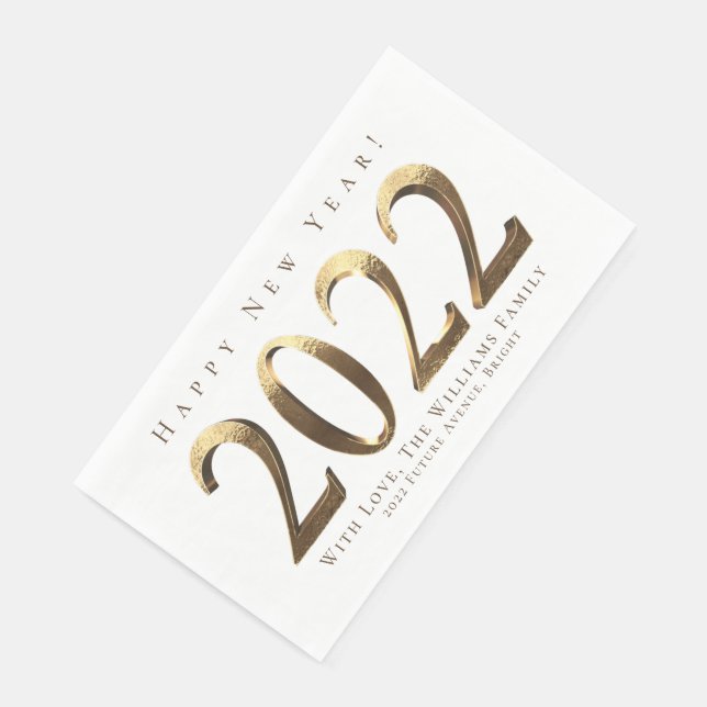 Frohes neues Jahr 2022 Serviette (Ecke)