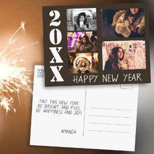 Frohes Neues Jahr 2023 Grüße 5 Foto-Collage Postkarte