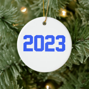 Frohes neues Jahr 2023 - Neues Jahr 2023 Keramik Ornament