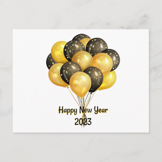 Frohes neues Jahr 2023 Postkarte (Vorderseite)
