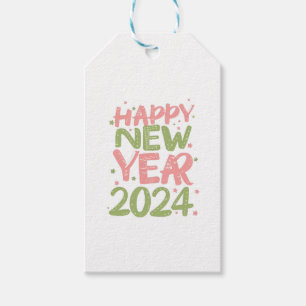 Frohes neues Jahr 2024 Geschenkanhänger