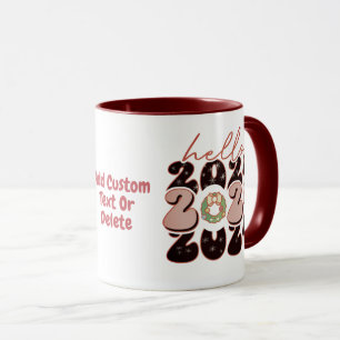 Frohes Neues Jahr 2024 Groovy Style New Years Part Tasse
