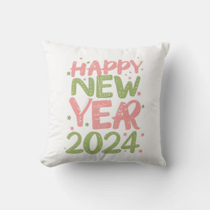 Frohes neues Jahr 2024 Kissen