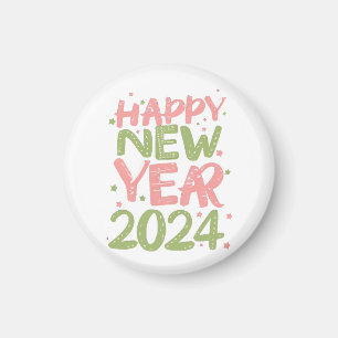 Frohes neues Jahr 2024 Magnet