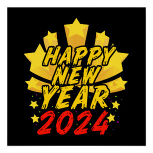 Frohes Neues Jahr 2024  Poster
