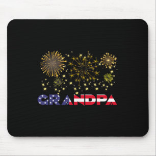 Frohes neues Jahr 2025 Großvater, amerikanische Fl Mousepad