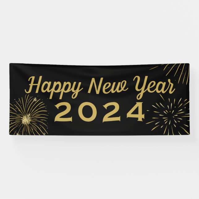 Frohes neues Jahr 2025 Party-Banner Banner (Horizontal)