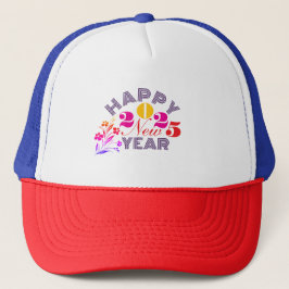 Frohes neues Jahr 2025, Party Friends Family Truckerkappe