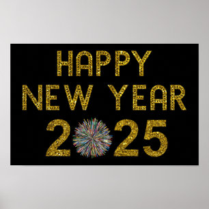 Frohes neues Jahr 2025 Poster