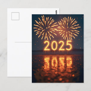 Frohes neues Jahr 2025 Postkarte