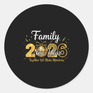 Frohes Neues Jahr 2025 Silvesterparty Countdown Runder Aufkleber