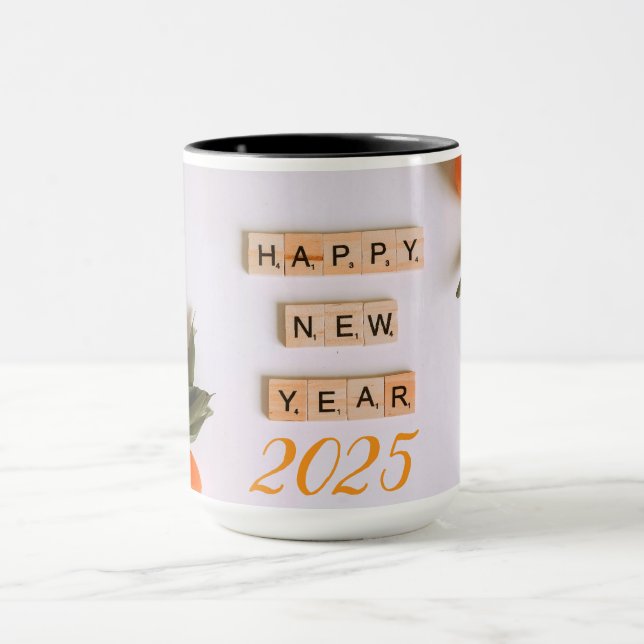 Frohes neues Jahr 2025 Tasse (Zentrum)