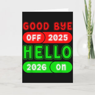 Frohes Neues Jahr 2026 Auf Wiedersehen 2025 Hallo Karte