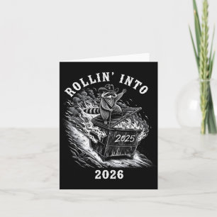 Frohes Neues Jahr 2026 Auf Wiedersehen 2025 Hallo  Karte
