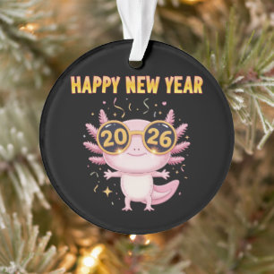 Frohes neues Jahr 2026 Axolotl Süße Party Ornament