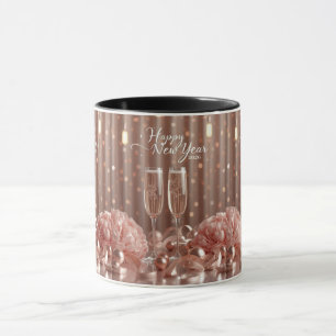 Frohes neues Jahr 2026 Champagner-Lichter-Tasse Tasse