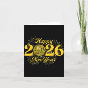 Frohes neues Jahr 2026 Countdown-Party-Reise-Match Karte