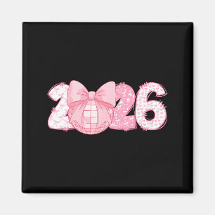 Frohes Neues Jahr 2026 Disco Ball Nk Coquette Schl Magnet