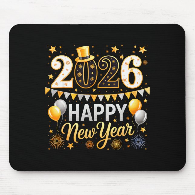 Frohes Neues Jahr 2026 Familie Matching Neujahrsfe Mousepad (Vorne)