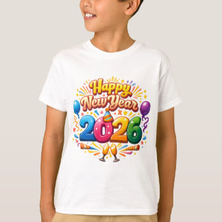 Frohes Neues Jahr 2026 Feier – Festliches Feuerwer T-Shirt