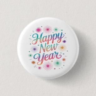 Frohes Neues Jahr 2026 Feuerwerk Essential Button