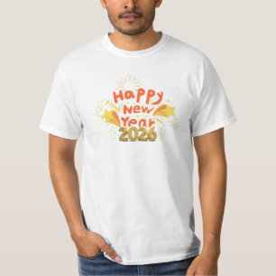 Frohes neues Jahr 2026 Feuerwerk Feier Party T-Shirt