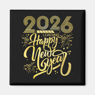 Frohes neues Jahr 2026 Feuerwerk Laden Magnet
