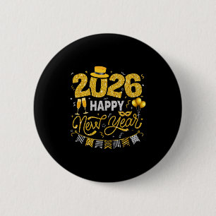 Frohes Neues Jahr 2026 Feuerwerk-Zählung Neujahr Button