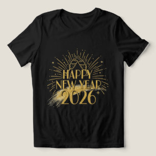 Frohes Neues Jahr 2026 Glitter-Shirt für Frauen Tri-Blend Shirt