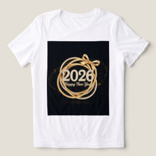 Frohes Neues Jahr 2026 Glitter-Shirt für Frauen Tri-Blend Shirt