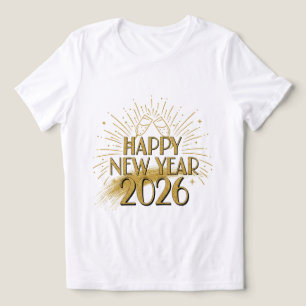Frohes Neues Jahr 2026 Glitter-Shirt für Frauen Tri-Blend Shirt