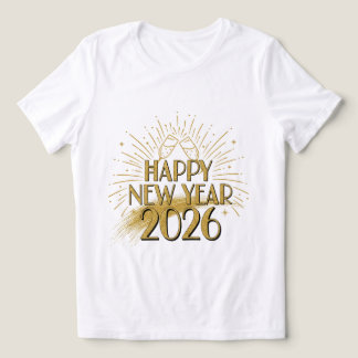 Frohes Neues Jahr 2026 Glitter-Shirt für Frauen Tri-Blend Shirt